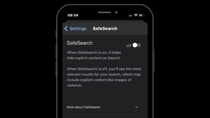 how to turn off safe search